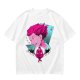 Olive T-shirt with Hisoka Anime Character and Ace of Hearts Print