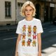 Olive Christmas Gingerbread Character Graphic T-Shirt