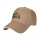 Black Baseball Cap with Halloween Forest Cat Trick-or-Treat Art