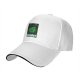 Black baseball cap with green 'DISOBEY' portrait graphic