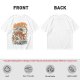 Olive t-shirt with Japanese octopus sushi warrior wave graphic