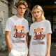 Olive T-Shirt with Cute Red Panda and I Just Don't Care Print