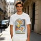 Olive graphic t-shirt with sleeping person and 'Achieve Your Dreams' text