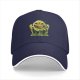 Black Baseball Cap With Goofy Green Slime Monster Print