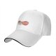 Black baseball cap with two decorative ramen bowl prints