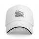 Black Baseball Cap With Detailed Monochrome Dragon Art Print