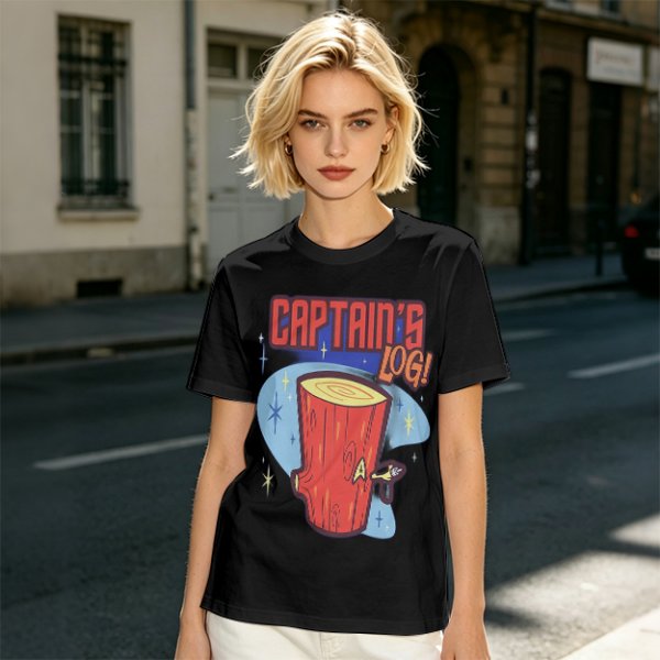Captain's Log Star Trek Themed Graphic T-Shirt Design