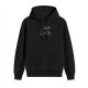 Black Hoodie With Distressed American Flag Graphic Print
