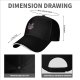 Black Baseball Cap With Cute Vampire Bat Graphic Print