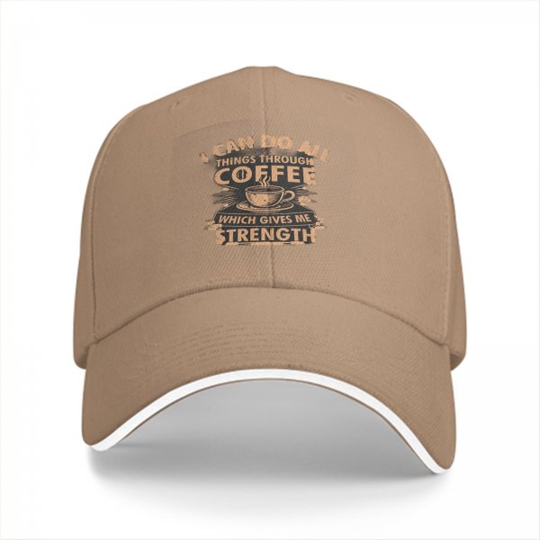 I Can Do All Things Through Coffee Strength Baseball Cap