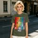 Dungeons and Dragons Polyhedral Dice Rainbow Graphic T-Shirt
