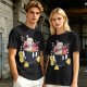 Olive T-shirt with Bomberman Character Eating Ramen Print