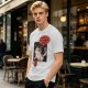 Olive cat graphic t-shirt with 'I don't wanna adult' print