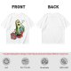 Olive T-Shirt with Cartoon Avocado Globe Travel Print