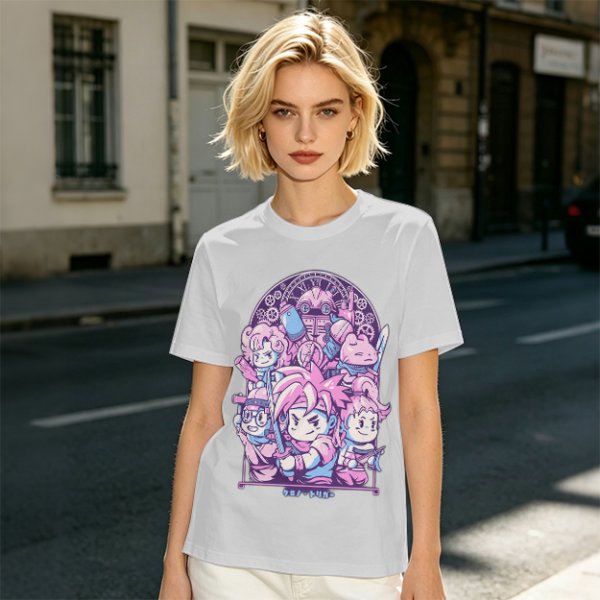 Chrono Trigger Chibi Character Group Graphic T-Shirt