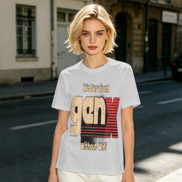 Gen X We Survived Without Wifi Graphic T-Shirt