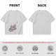 Olive Green T-Shirt With Upside Down Rat Graphic Print