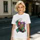 Olive T-shirt with Halloween Jack-o'-lantern Warrior Graphic