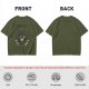 Olive t-shirt with alien cowboy howdy earthlings graphic