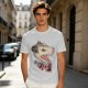 Olive T-Shirt With Aggressive Opossum 'LIFE!' Graphic Print