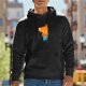 Black Hoodie With Sunset Bear Silhouette Artwork