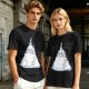Olive T-shirt with Totoro in Snow and Small Blue Creature Print