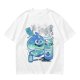 Olive green t-shirt with a slime jam graphic design