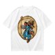 Olive T-Shirt With Fantasy Wizard Character Graphic Print