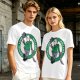Army Green T-Shirt with Crystal Lake Killers Jason Voorhees Graphic