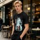 Anime Dragon and Girl Graphic Tee for Fantasy Fans