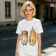 Olive T-Shirt With Cute Roasted Marshmallow And Fire Graphic