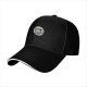 Black baseball cap with Bring Coffee mug graphic design