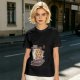 Olive T-shirt with cartoon pizza running on treadmill graphic
