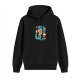 Black Hoodie With Colorful Anime Space Character Graphic