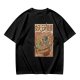 Olive T-shirt with Vintage Yokai Ramen Bowl Graphic Print