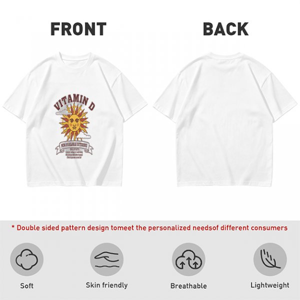 Olive t-shirt with Vitamin D sun graphic print