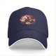 Black baseball cap with cute fantasy creature graphic print