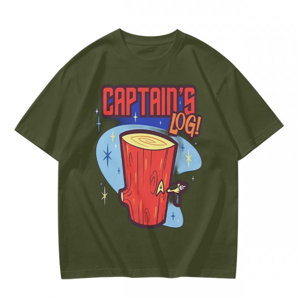 Captain's Log Star Trek Themed Graphic T-Shirt Design