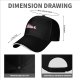 Black Baseball Cap with Pink Cute Character Graphic Print