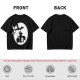 Olive Halloween Witch Silhouette Graphic Short Sleeve T-Shirt