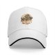 Black Baseball Cap with Dinosaur Eating Ramen Graphic