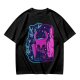 Olive Green T-Shirt With Neon Hollow Knight Character Art