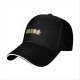 Black Baseball Cap With Colorful Cartoon Character Group Print