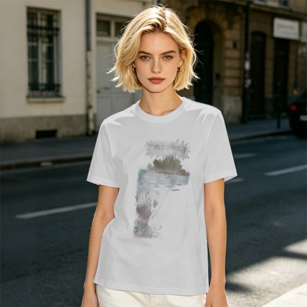 Olive Green Oversized T-Shirt With Abstract Graphic Print