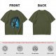 Olive T-Shirt With Galaxy Guitar Player Graphic Print