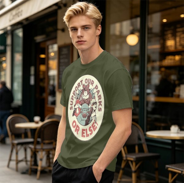 Support Our Parks Or Else Wildlife Graphic T-Shirt
