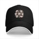 Black Baseball Cap with Cute Christmas Kittens and Holiday Gifts Print