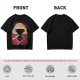 Olive T-shirt with Glitch Art Monkey D Luffy Straw Hat Print