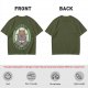 Olive green Totoro graphic t-shirt with plant a tree save the forest slogan
