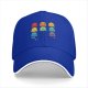 Black baseball cap with colorful emotional octopus graphic print